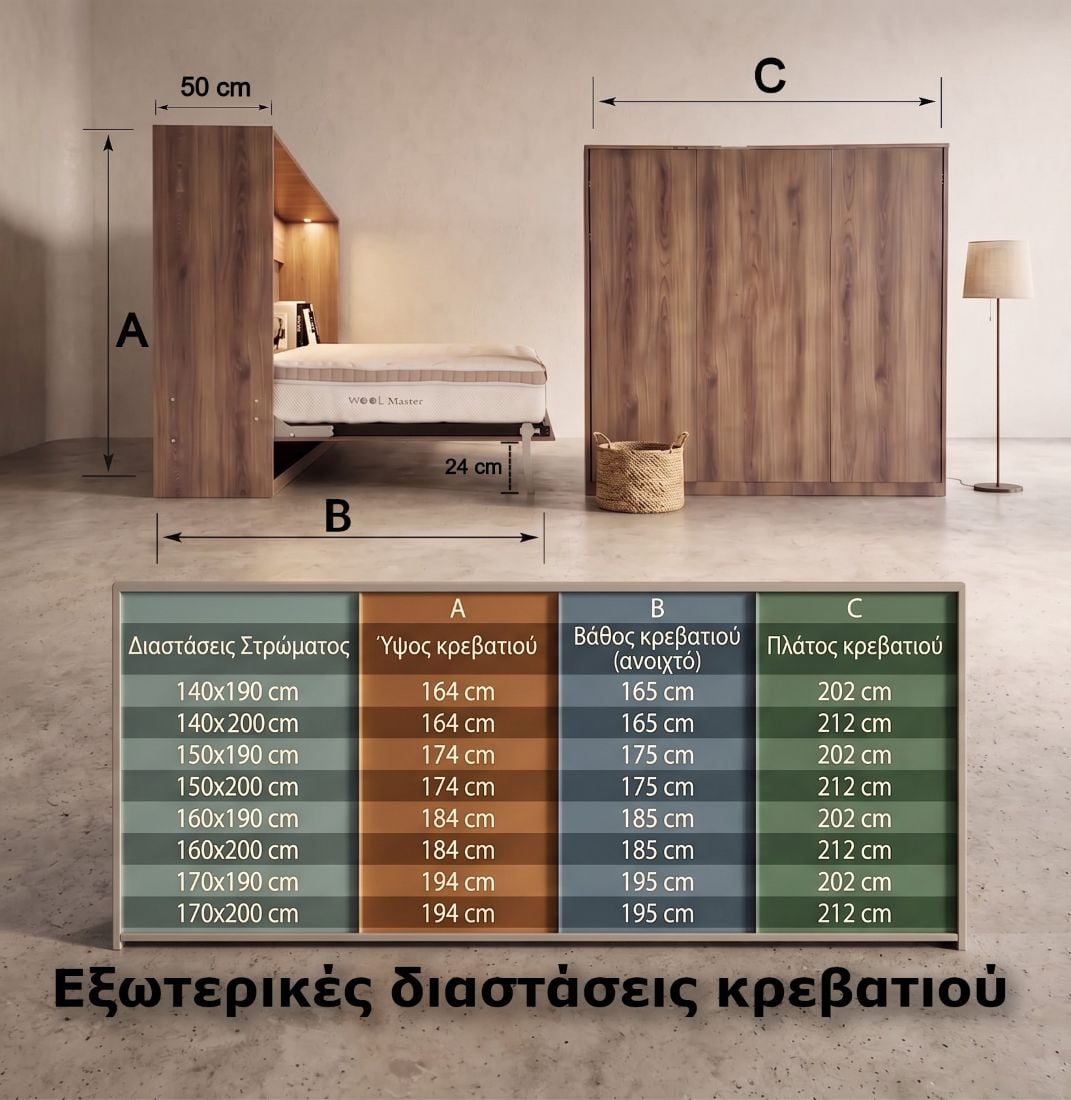 Κρεβάτι Τοίχου Noble Horizontal - Image 4